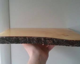 live edge wood shelf