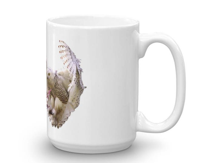 Owl In Flight Coffee Mug for Coffee Lovers, Gifts for All, Teachers, Mom or Dad, Friends, Co-workers, Animal Art, Wildlife, Great Gift Ideas