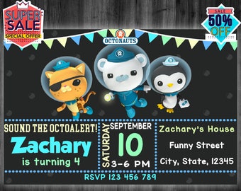 Octonauts Invitation, Octonauts Invitation Instant Download, Octonauts Customized Invitation, Octonauts Printed Invitation, Octonauts Party