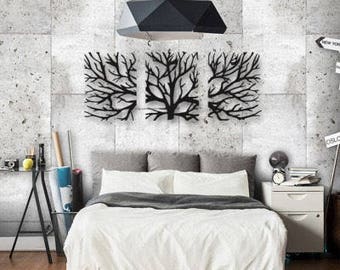 Black metal wall art | Etsy