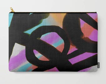 Colorful Abstract Art Carry All Pouch Clutch Bag Purse Cosmetics Bag