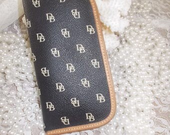 Vintage Dooney and Bourke black eyeglass case DB logo