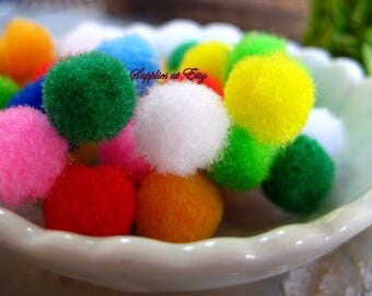 sale Assorted Colors Mini Pom pompons-Tassels poms/Handmade Ethnic Pom poms Charms Decorative tassels DIY Jewelry charm tassel-Kids Parties