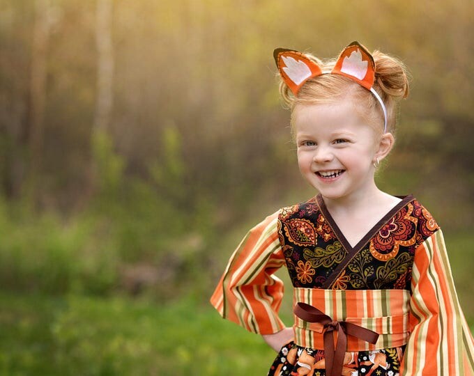 Little Girls Outfit - Woodland Fox Birthday - Little Fox - Toddler Girl Clothes - Birthday Party - Winter Outfit - Gift - 2t to 7 yr