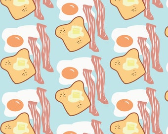 Bacon Fabric I Heart Bacon By Cynthiafrenette Bacon