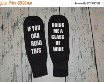 ON SALE Bring me Wine Mens Socks stocking stuffer gag gift - Wine Ankle Socks