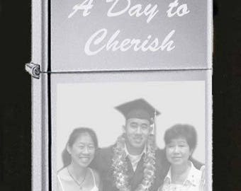 Custom PHOTO/LOGO Zippo Lighter with Free engrave gift idea