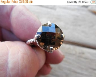 ON SALE Smokey quartz ring in sterling silver