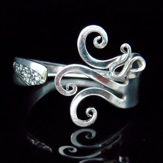 Vintage Jewelry Silver Fork Bracelet in Original Fancy Design