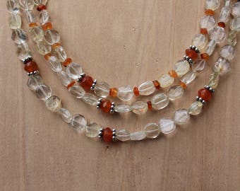 Citrine Carnelian Necklace