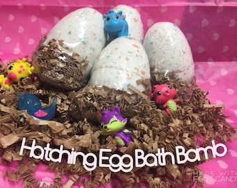 Hatchimal inspired Toy Bath Fizzie, Hatchimals Toy inside a handmade Bath Bomb, Hatchimal themed Birthday Gift, Hatchimal theme Party Favors