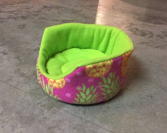 PREMADE Fleece Round Cuddle Cup for Guinea Pig Hedgehog Rat Small Animals