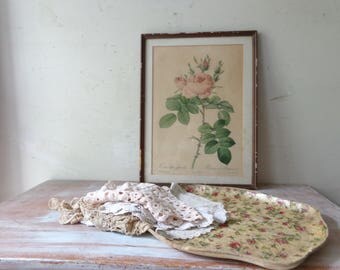 Shabby Chic Vintage Framed Floral Print