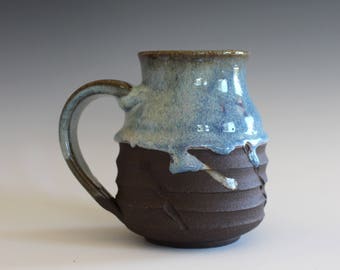 OC Pottery Coffee Mug, 16 oz, handthrown ceramic mug, stoneware pottery mug, unique coffee mug