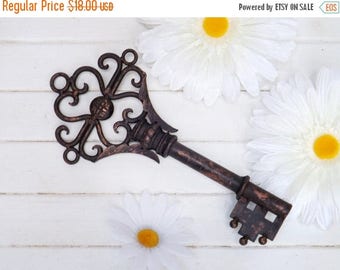 ON SALE Large Key Wall Decor/ Skeleton Key/ Vintage Style Key/ Steampunk/ Decorative Key Decor/ Shabby Chic