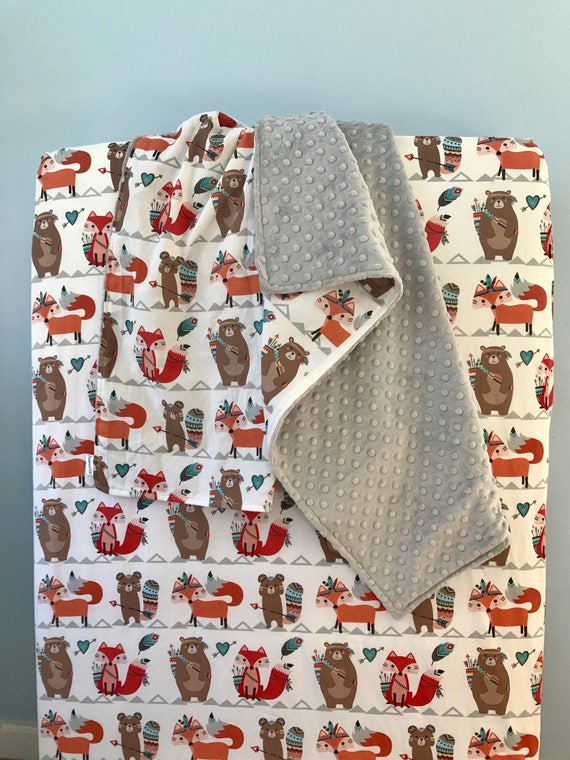 Woodland Animal Bedding Tribal Baby Bedding Crib Sheet