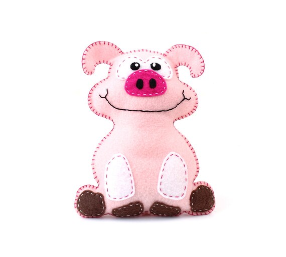 Pig Stuffed Animal Sewing Pattern Plush Pig Sewing Pattern