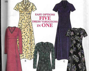New Look 6695 Dress 5 Styles Modest Dressing Sewing Pattern UNCUT Size 10, 12, 14, 16, 18, 20, 22
