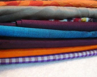 ilovesales 100% Pure Silk Fabric Grab Bag - 10 assorted Fabric scraps for Quilting, crafts