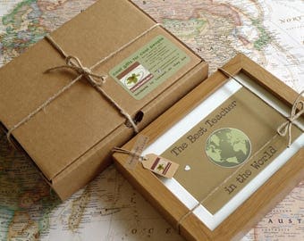 Best Teacher in the World - An Múinteoir is fearr ar domhan - Gift for Teacher - Handmade in Ireland