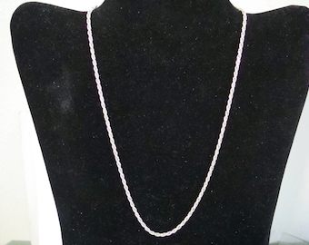 17 inch STERLING CHAIN NECKLACE, lobster claw clasp. Please see photos and description area