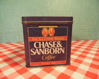 1993 Chase Sanborn Coffee Tin - Bristolware - Kitchen Decor