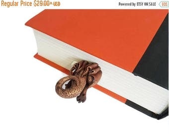 BACK TO SCHOOL 20% off // Dragon bookmark // Unusual gift for booklover and fan // Back to school gift for student, teacher //