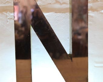 Vintage Letter N, Alphabet, N, Wall Art