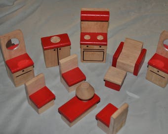 plan toys wooden dollhouse furniture