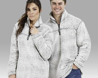 Monogrammed Vintage Sherpa Pullovers / Maroon Hunter Gray Navy Adult Sherpa Pullovers / Personalized Youth Sherpa Pullovers