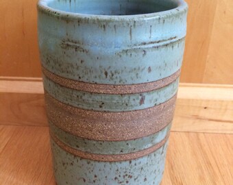 studio pottery utensil crock / mid century