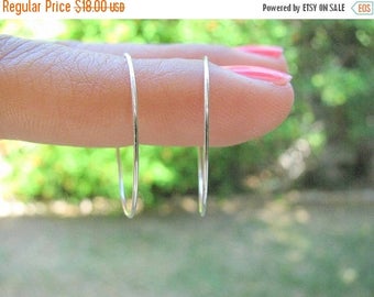 SALE - Silver hoops - Hoops - Silver hoop earrings - Circle earrings - Sterling silver earrings - Delicate hoops earrings - Thin hoop earrin