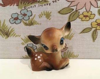 Vintage Plastic Deer Cute Bambi Kitsch