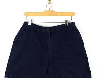 ON SALE Ralph Lauren Navy Cotton Shorts from 90's/W29*