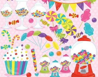 80% OFF SALE Candy clipart commercial use, candy land vector graphics, digital clip art, digital images - CL707