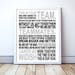 Winning Takes Teamwork Motivational Manifesto Poster Print