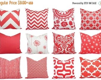 15% OFF SALE Coral Throw Pillow - Coral Pillow - Decorative Pillow Covers - Coral Cushion Cover - Coral Accent Pillow - 12x16 12x18 14x14 1