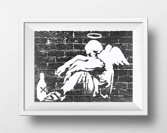 Banksy art Print, street art and graffit art