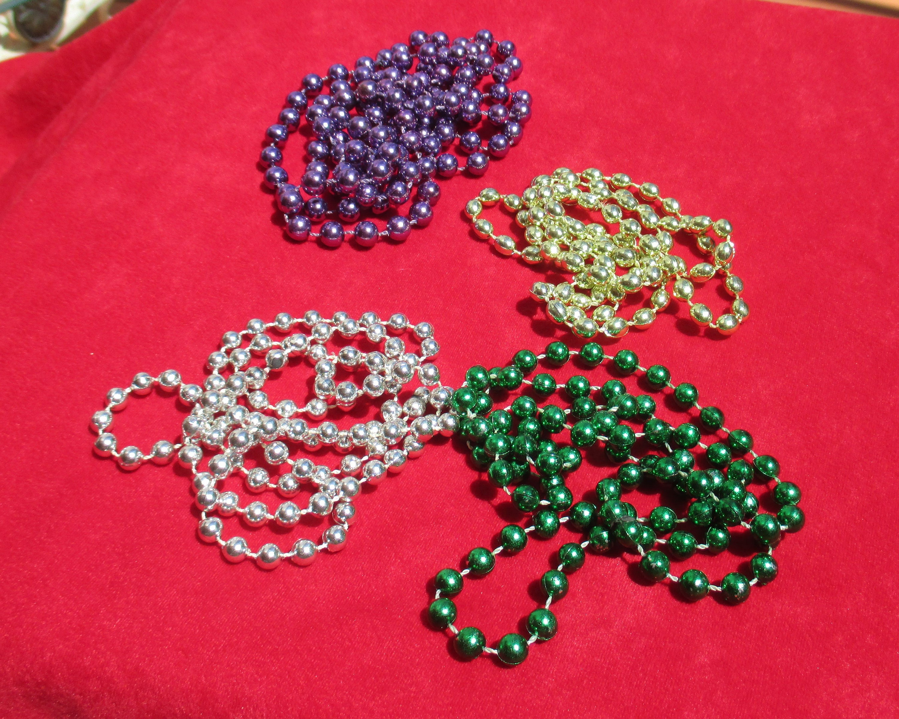 plastic mardi gras beads