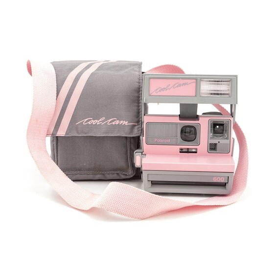 Polaroid 600 Cool Cam Pink and Grey with Soft Camera Case