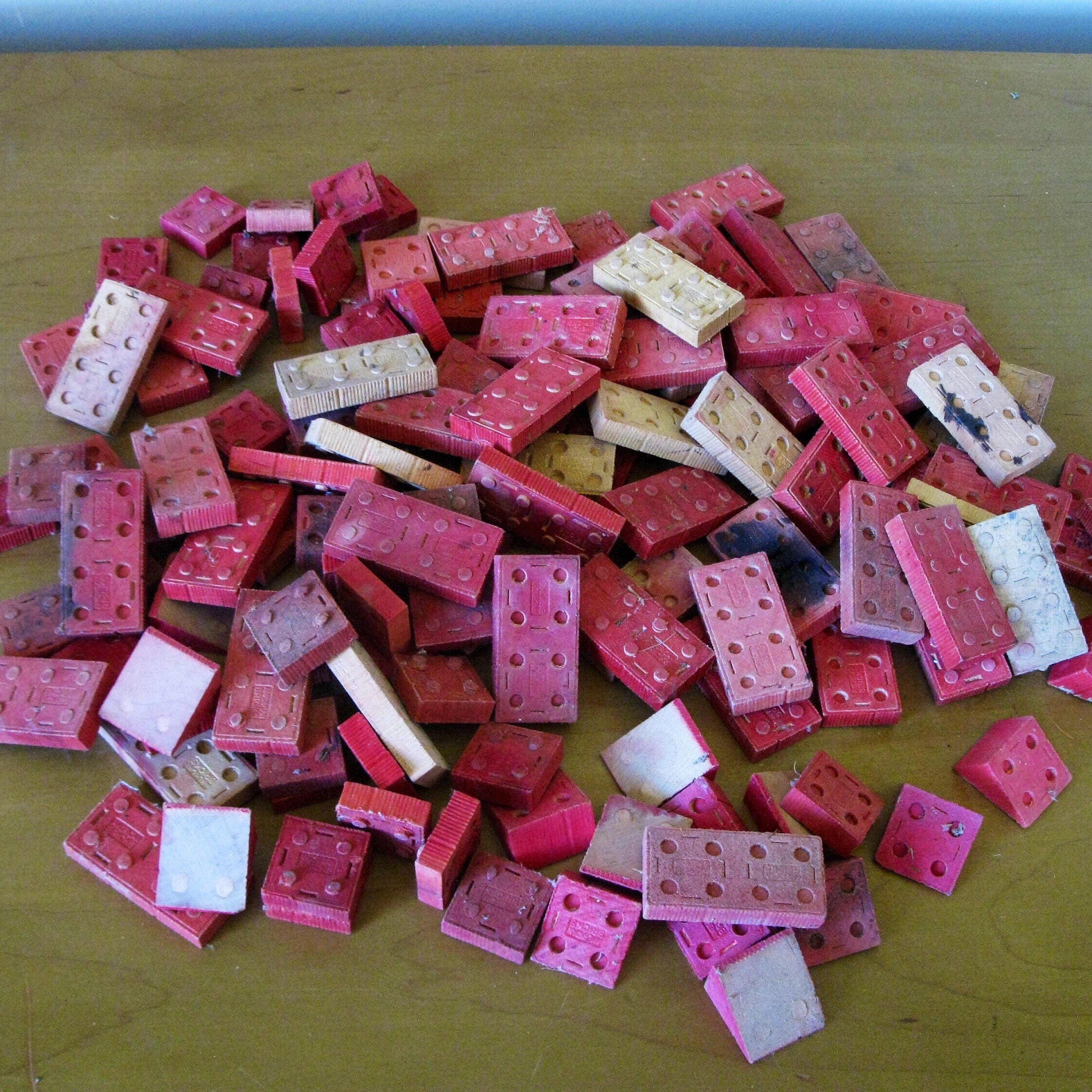 Original Halsam AMERICAN BRICKS 139 toy bricks Pre LEGO
