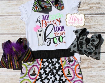 Halloween Toddler, Halloween Costume, Halloween Shorts, Halloween Shirt, Glitter shirt