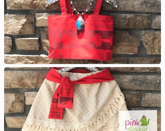 NEW! MOANA costume outfit 2pc custom set - Sizes 12m to girls 8
