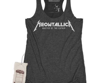 Cat Shirt - Meowtallica Women's Parody Heavy Metal shirt