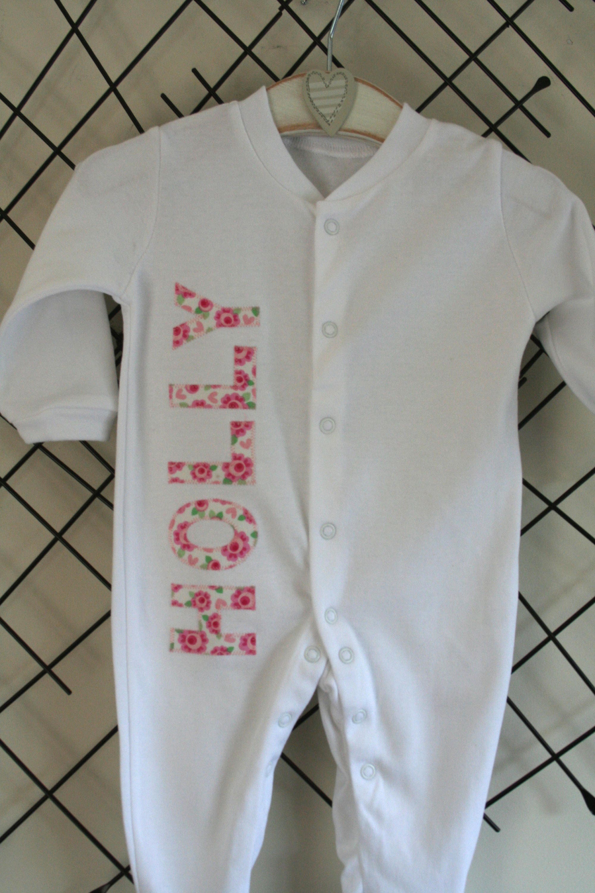 Personalised baby girl clothes personalised baby grow