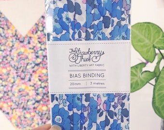Liberty of London Bias Binding - Betsy A - 3m - 20mm - Liberty Classic Collection 100% cotton Liberty Tana Lawn - 3m 3.28 Yards