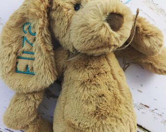 Personalized Jellycat Puppy Dog, Monogrammed Dog, Monogrammed Stuffed Animal, Jellycat Dog, Personalized Animal, Monogram Puppy, Puppy Dog