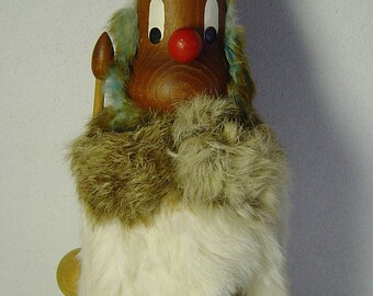 huge Danish Modern Teak viking blue beard 34 cm Bolling Bojesen Era