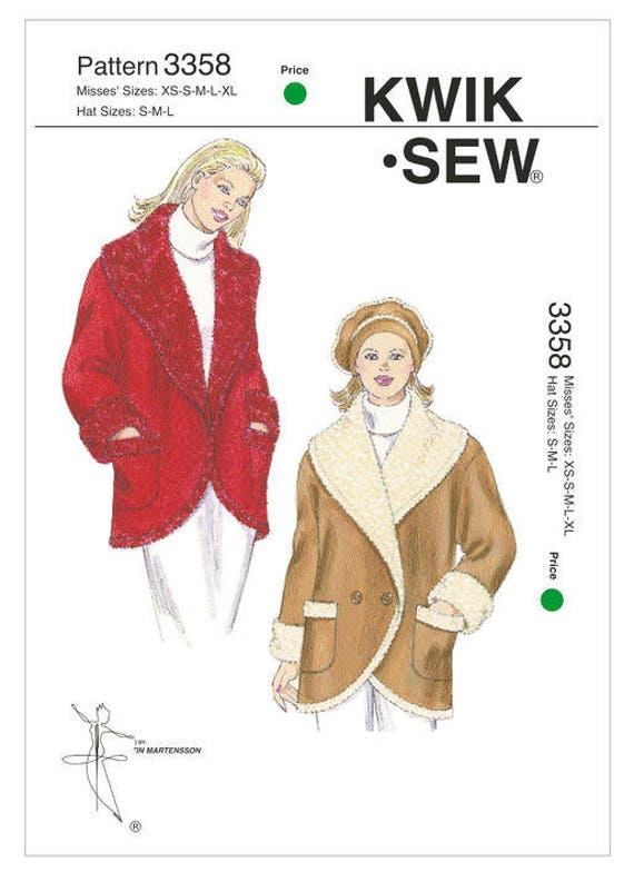 Kwik Sew Patterns Fleece Lined Jacket Womens Coat Pattern