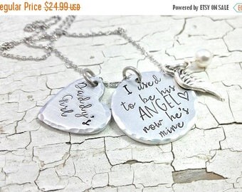 ON SALE NOW I used to be his Angel, now he's mine, Daddy's Girl Necklace, Remembrance Necklace, Loss, memory necklace, dad memory, loss, in